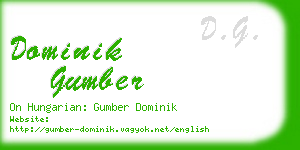 dominik gumber business card